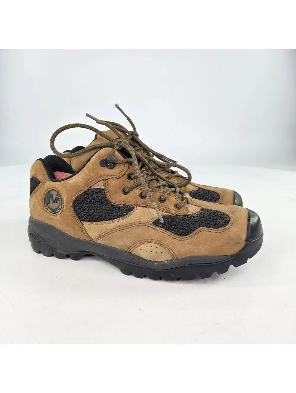 Merrell Millennium M2 Ventilator Low Boot US 10.5 Brown Leather Hiking Shoes VTG